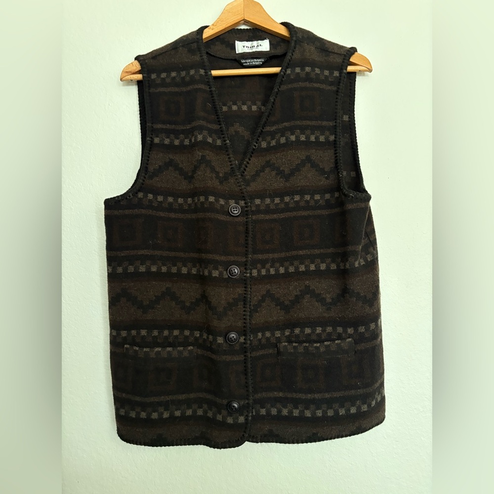 🤎Vintage Men’s Tribal Wool Vest🤎